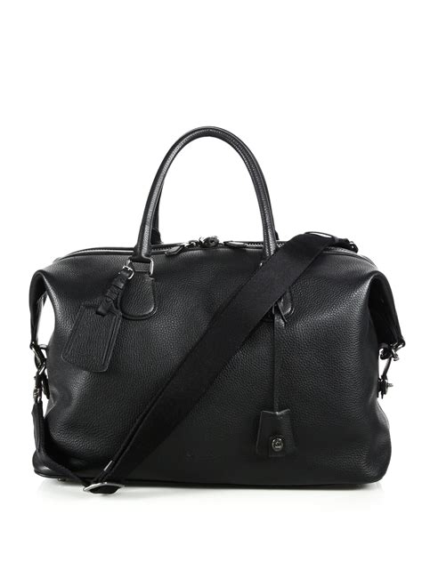 burberry leather duffle bag